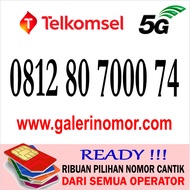 Nomor Cantik Simpati Telkomsel Support 5G Nomer Kartu Perdana 0812 80 7000 74