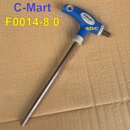 2-10mm Lục giác tay cầm chữ T 2 đầu C-Mart F0014 | Tay vặn lục giác chữ T thép S2 cao cấp Cmart F001