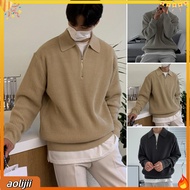 Men Zipper Sweater Men Sweater Mens Zipper Knit Sweater for Fall/winter Soft Warm Casual Pullover in