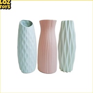 Aksesoria - Loztoys Vas Plastik Motif Texture Unik Pot Vas Bunga