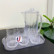 set jug cawan plastik