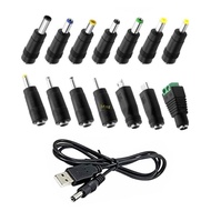 BT USB to DC5V Power Cord Features 14 Adapter Plugs 5 5x2 1mm Feamle for More 5V Lamp Speakers Devic