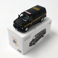 1: 64 Ford E-Series Vans NYPD Alloy Simulation Car Model Collection Ornaments 596 Out of Print Model