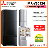 [BULKY] Mitsubishi MR-V50E2G 3 Doors Top Freezer Fridge 358L