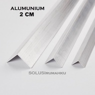 ( 6 Potong x 1 mtr ) Aluminium siku L 2 cm ( aktual 16 mm ) Alum Siku
