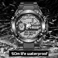 LIGE Men Military Watch Top Brand 50m Waterproof Wristwatch LED Alarm Clock Sport Watch Male relogios masculino Sport Watch Men