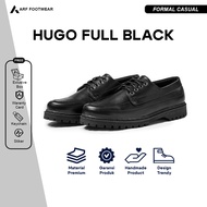 ARF Hugo Black Sepatu Kulit Docmart Pantofel Pria Wanita Kerja Kantor Terbaru Formal Pentopel Pantop