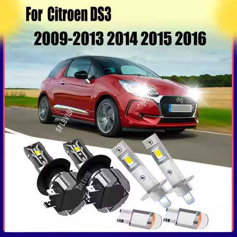 H1 H7 LED Headlight Bulbs High Low Beam 9-16v Corrosion & Dust Resistant For Citroen DS3 2009 2010 2