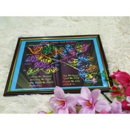 frame khat pokok dan daun maximum 13 nama size A4