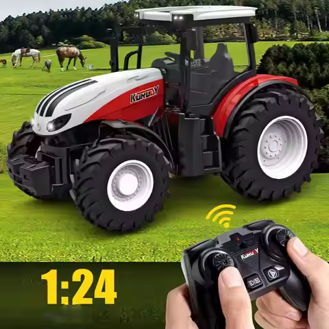 1/24 Remote Control Tractor Trailer 2.4G RC Tractor Simulated Engineering Construction Truck Model T