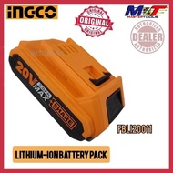INGCO Lithium-Ion Battery Pack 20V 2.0Ah cordless battery FBLI20011