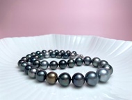 天然海水珍珠 大溪地黑珍珠 跳色 項鏈