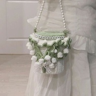 ((Finished Product) Hand-Knitted diy Finished Product Material Homemade Wool Tulip Perfume Bucket Se