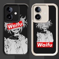 R65 Waifu Anime Girl Casing for Xiaomi Redmi Poco C65 13C K60 Ultra M7 A1 A2 Pro 5G Black and White