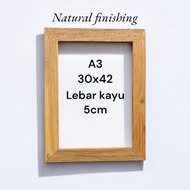 KAYU Frame 12R, A3, A3+ old teak wood width 5cm,