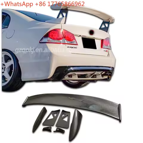 For Eighth-generation Honda Civic FD2 Upgrade TYPE-R Carbon Fiber Spoiler Diffuser Civic mugen Spoil