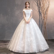 wedding dress for ninang✎◊Wedding dress 2021 new lace one-shoulder wedding dress fashion new Korean