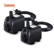 PEONYTWO 2Pcs Aquarium Pumps, Black Hydroponic Systems Filters, Mini Aquarium 15W Fountain Pump