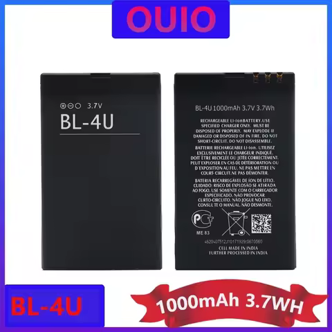 BL-4U BL 4U Phone Battery For Nokia 206 515 5250 5330 XpressMusic 5730 C5-03 E66 Asha 300 500 8800 A