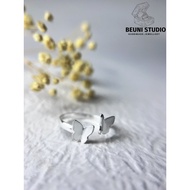 BEUNI HANDMADE PREMIUM 999 SILVER RING ANTIRUST NO ALLERGIC WATER PROOF WITH 999 MARK 999 SILVER