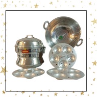 Combo For Aluminium Idli Pot With Hammered Kadai