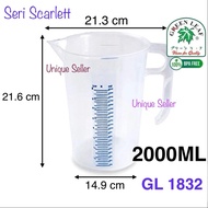 2000ml Thick Measuring Cup Scarlett Measuring Cup Green Leaf 1832 Scarlett Greenleaf 2000 Measuring 