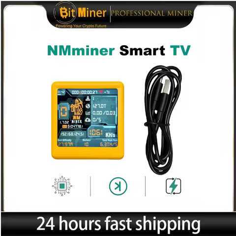 NM TV NerdMiner V2 ESP32 Solo Lottery Miner 1060KH/s Hash Rate Smart Touchscreen Clock Low Power 5V 