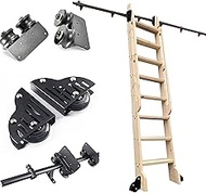 3.3ft- 20ft Rolling Ladder Track Hardware Kit (No Ladder), Sliding Ladder Slide Rail Library Mobile