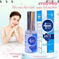 Xịt Khử Mùi Hôi Nách 4YOU PRO 30ml Ngăn Tiết Mồ Hôi Hạn Chế Mùi Cơ Thể Ngăn Mùi 24h
