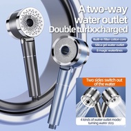 High-Pressure Dual-Direction Water Outlet Set Round Household Cross-Border Shower Head Handheld Show