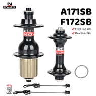 Novatec Road Bicycle Hub A171SB F172SB Front 20 Holes Rear 24 Holes Bike Hub Disc 4 Sealed Bearings 