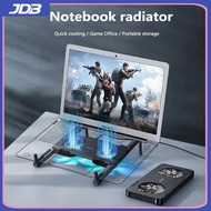 JDB foldable laptop stand with two cooling fans RGB colorful lights for MacBook Air Pro stand  radiator stand Notebook stand