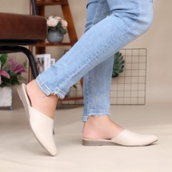 Sepatu Flat Wanita Slip-On Terbaru - Sepatu Kasual Wanita Bahan Kulit - Sepatu Plat Shoes Wanita - S