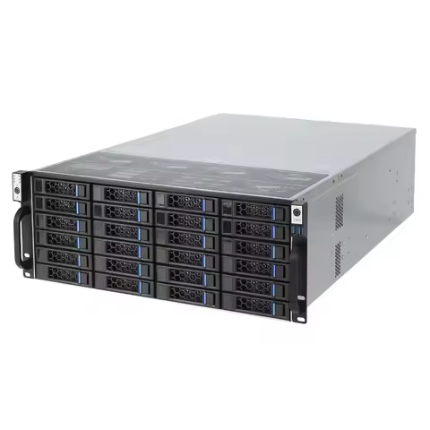 4U rack hot swap chassis 24HDD bay NVR IPFS cloud storage server case S465-24 6GB SAS backplane supp
