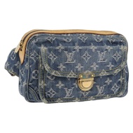 路易威登 Monogram 牛仔布腰包/斜背包 藍色 M95347 LV 正品 184945SAV