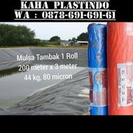 Murah Plastik Mulsa Tambak 1 Roll 200 M X 3 M, 44 Kg, 80 Micron