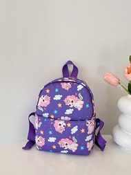 Mochila impresa linda de nylon Unicornio para niños y niñas