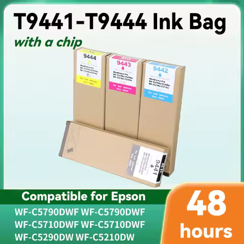 T9441 T9442 T9443 T9444 Pigment Ink Cartridge Bag with Chip for Epson WorkForce Pro WF C5290 C5790 C
