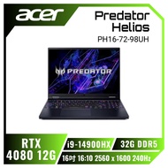 acer Predator Helios PH16-72-98UH 宏碁14代掠奪者冷競特攻電競筆電/i9-14900HX/RTX4080 12G/16G+16G DDR5/1TB PCIe/16吋 16:10 2560 x 1600 240Hz/W11