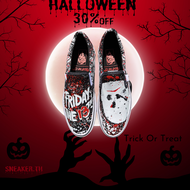 รองเท้าผ้าใบ Van x Freaky Friday 13 แถมที่ดันทรงครบเซ็ท (37-45EU) แบบสวม กราฟฟิคชัด ทรงสวยแท้ แวน พร