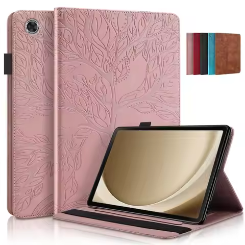 Tablet Case for Samsung Galaxy Tab A9 Plus Case 11 inch Embossed Tree PU Leather Flip Cover for Gala