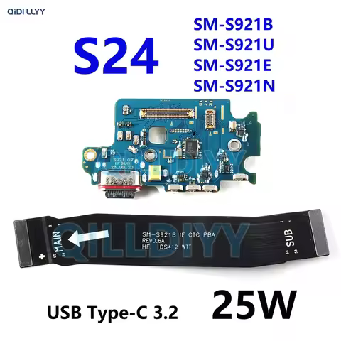 Charging Port Board Fast Charger Motherboard Connect USB Dock For Samsung Galaxy S24 S921 S921B S921