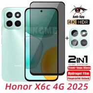 For Honor X6c 4G 2025 Private Tempered Glass Anti-Spy Full Cover Screen Protector Anti Peek Privacy 