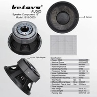 Speaker Komponen betavo 18 inch triple magnet B18 C655 daun carbon