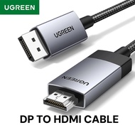 UGREEN Display Port To HDMI Cable 4K@60Hz HDR Active DP1.2 TO HDMI Uni-Directional Aluminum Braided 