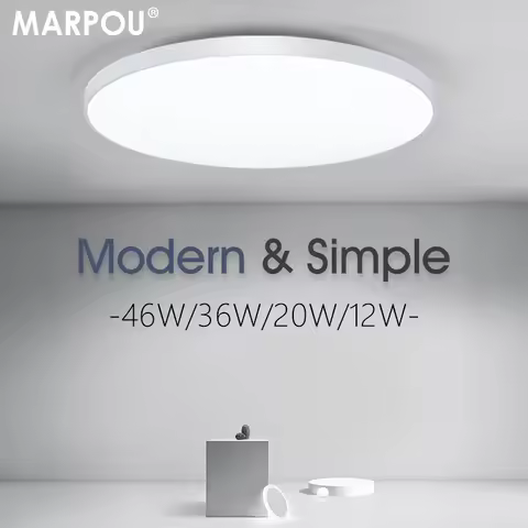 MARPOU Led Ceiling Lights 47CM Ultra Thin Round 46W 36W 20W 12W Ceiling Led Modern for Kitchen Bedro