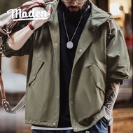 MADEN Men's Spring American Retro Military Style M51 Hooded Jacket
