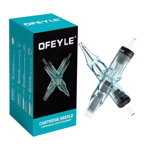 50pcs Mixed Blue Tattoo Cartridge Needles 3/9/7RL 7/9RM Steriled Needles with Membrane Safety Cartri