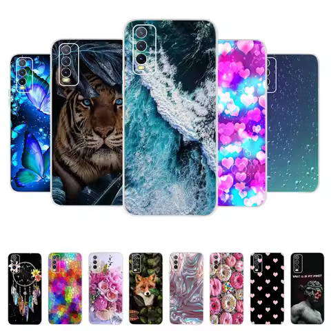 Silicone Case For Vivo Y20 Case vivo Y20 2021 Y20i Y20S Y20G Transparent TPU Phone Cover For Vivo Y2