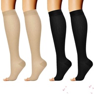 Aulora3n Sports Compression Socks - Nylon Knee-High Socks for Women & Men | Sizes: S to XXL